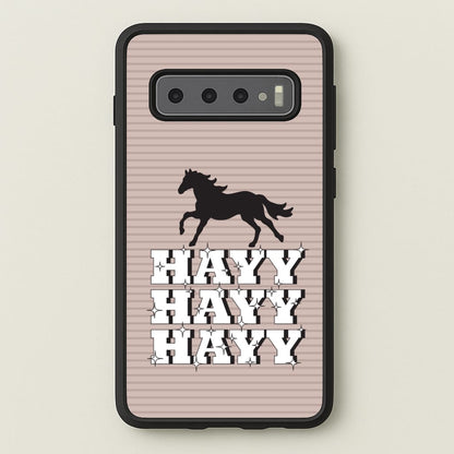 Hayy Hayy Hayy - Horses  - Horses Phone Case for Galaxy S10 Plus