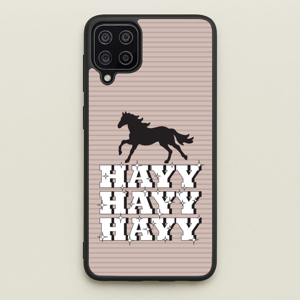 Hayy Hayy Hayy - Horses  - Horses Phone Case for Galaxy A12