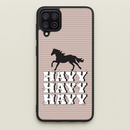 Hayy Hayy Hayy - Horses  - Horses Phone Case for Galaxy A12