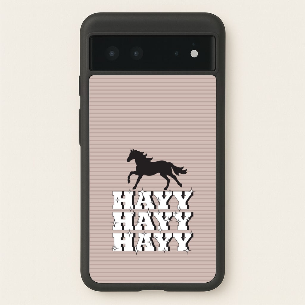 Hayy Hayy Hayy - Horses  - Horses Phone Case for Google Pixel 6