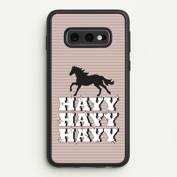 Hayy Hayy Hayy - Horses  - Horses Phone Case for Galaxy S10e
