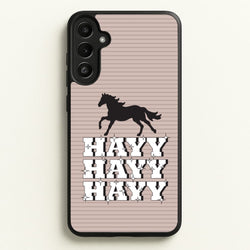 Hayy Hayy Hayy - Horses  - Horses Phone Case for Galaxy A36
