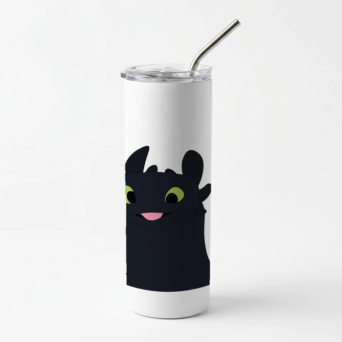 Black Fury Dragon Skinny Tumbler