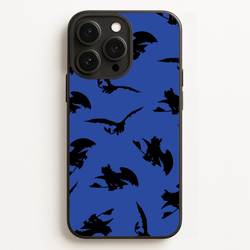 Dragon Silhouettes Pattern  - How To Train Your Dragon Phone Case for iPhone 16 Pro Max