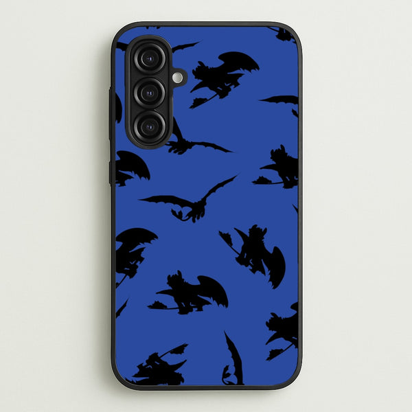 Dragon Silhouettes Pattern  - How To Train Your Dragon Phone Case for Galaxy A16