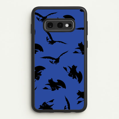 Dragon Silhouettes Pattern  - How To Train Your Dragon Phone Case for Galaxy S10e