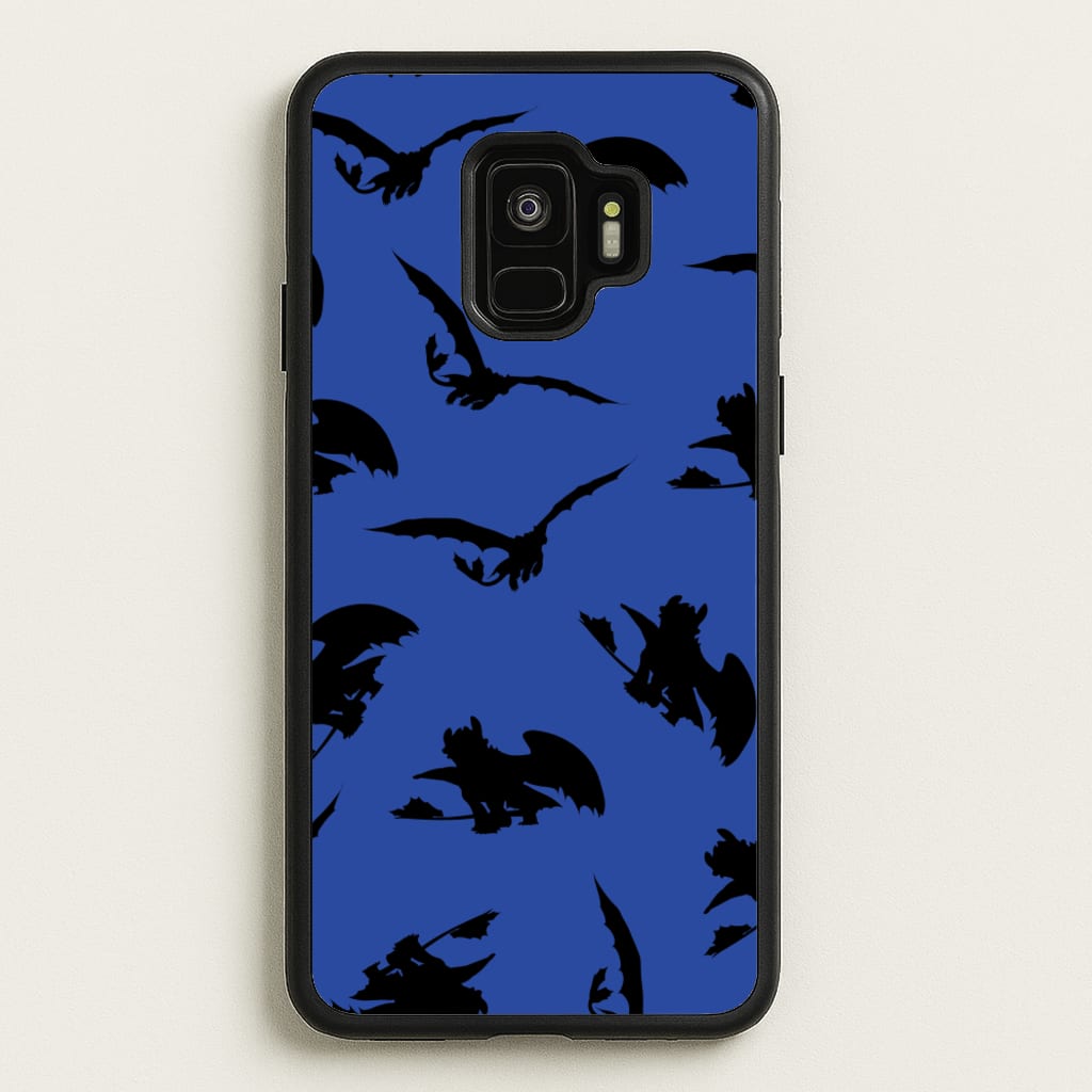 Dragon Silhouettes Pattern  - How To Train Your Dragon Phone Case for Galaxy S9