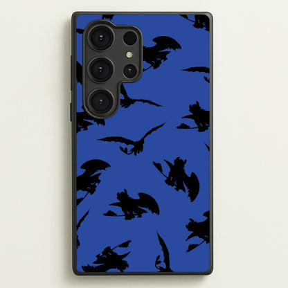 Dragon Silhouettes Pattern  - How To Train Your Dragon Phone Case for Galaxy S25 Ultra