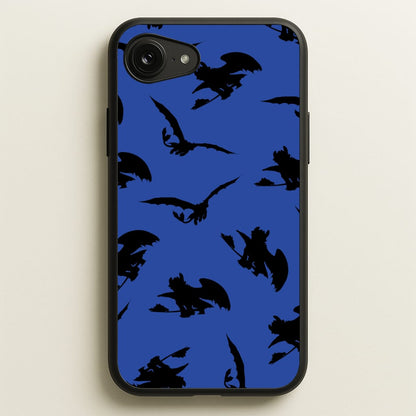 Dragon Silhouettes Pattern  - How To Train Your Dragon Phone Case for iPhone 16e