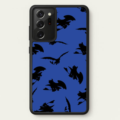 Dragon Silhouettes Pattern  - How To Train Your Dragon Phone Case for Galaxy Note 20 Ultra