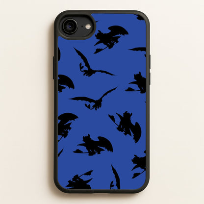 Dragon Silhouettes Pattern  - How To Train Your Dragon Phone Case for iPhone 6 / 7 / 8 / SE