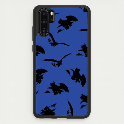 Dragon Silhouettes Pattern  - How To Train Your Dragon Phone Case for Huawei P30 Pro