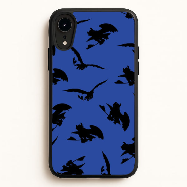 Dragon Silhouettes Pattern  - How To Train Your Dragon Phone Case for iPhone XR