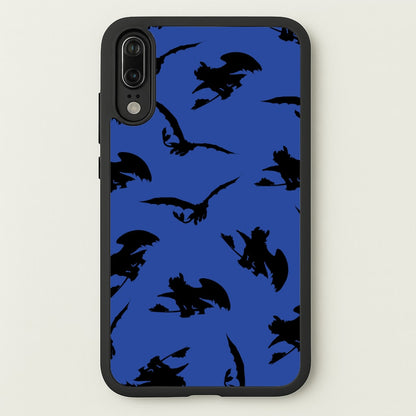 Dragon Silhouettes Pattern  - How To Train Your Dragon Phone Case for Huawei P20