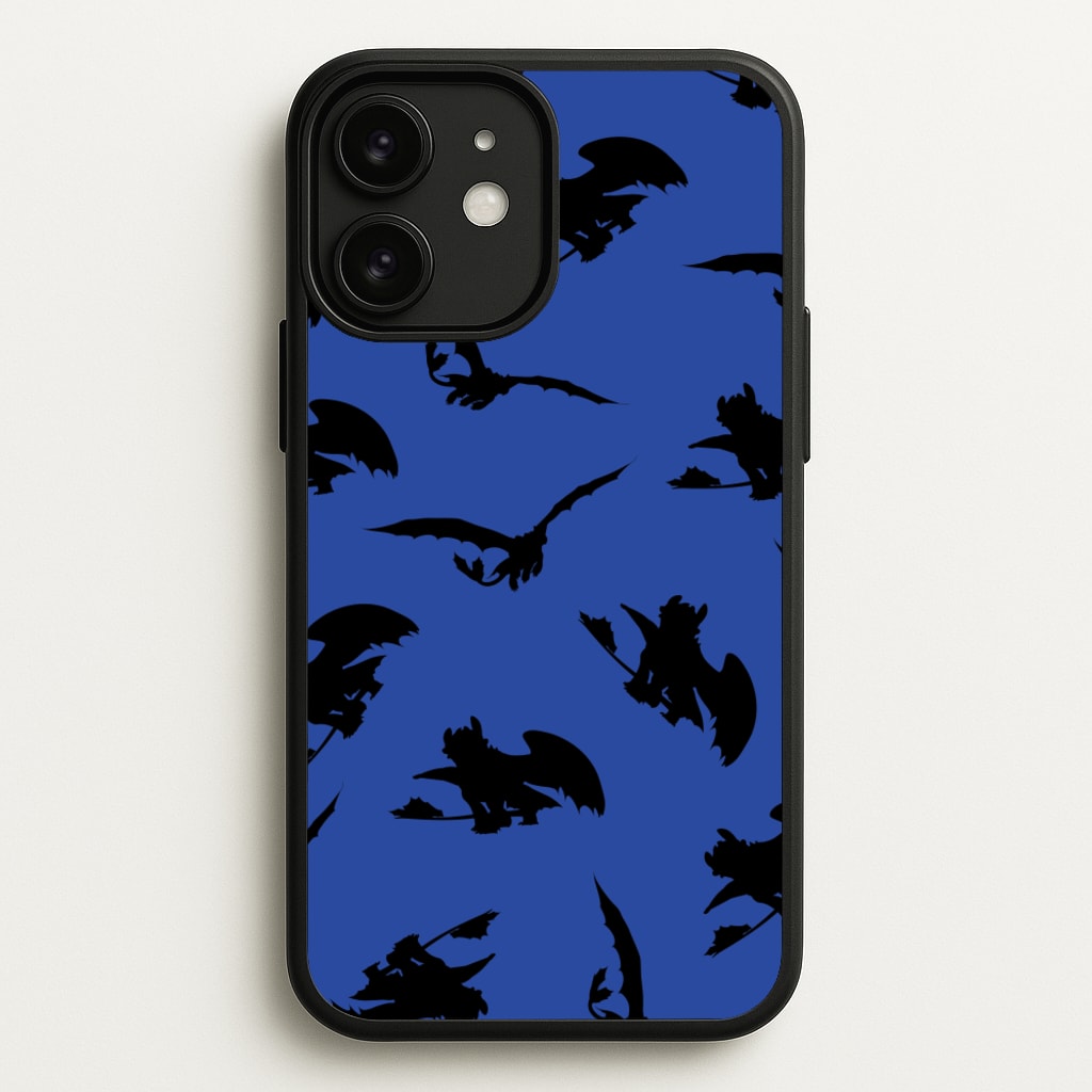 Dragon Silhouettes Pattern  - How To Train Your Dragon Phone Case for iPhone 11