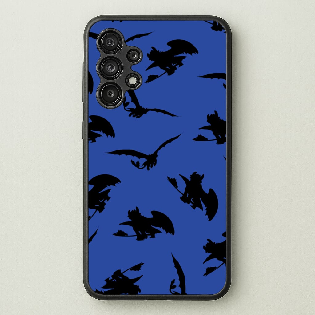 Dragon Silhouettes Pattern  - How To Train Your Dragon Phone Case for Galaxy A13