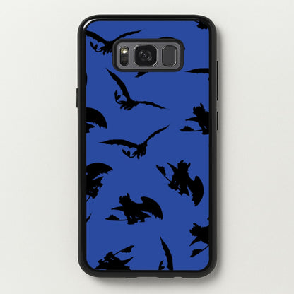 Dragon Silhouettes Pattern  - How To Train Your Dragon Phone Case for Galaxy S8
