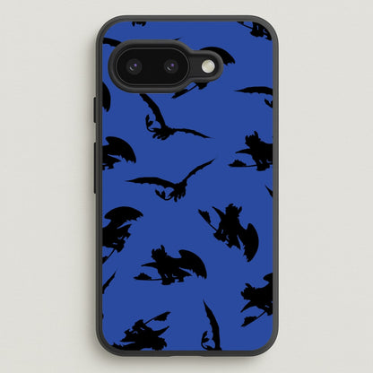 Dragon Silhouettes Pattern  - How To Train Your Dragon Phone Case for Google Pixel 9a