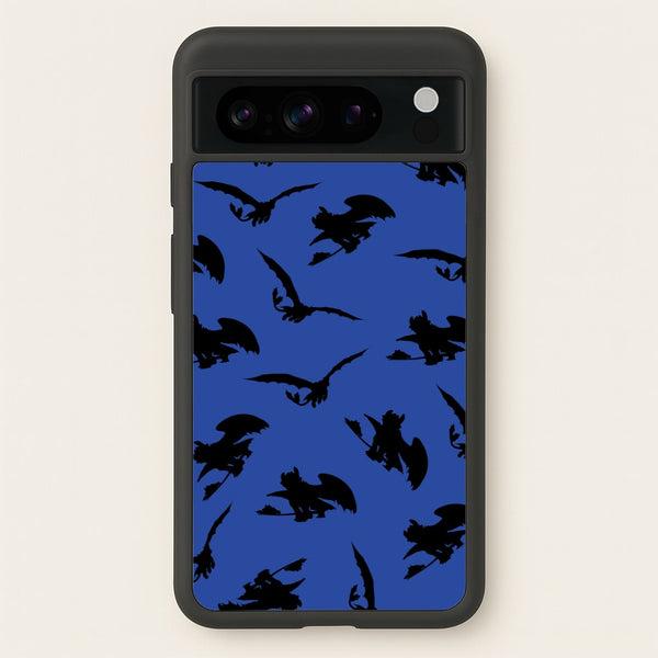Dragon Silhouettes Pattern  - How To Train Your Dragon Phone Case for Google Pixel 8 Pro