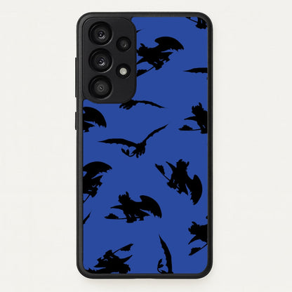 Dragon Silhouettes Pattern  - How To Train Your Dragon Phone Case for Galaxy A53