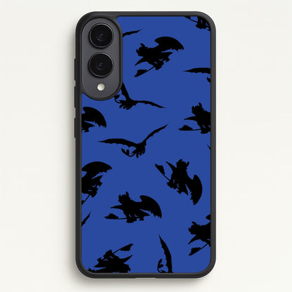 Dragon Silhouettes Pattern  - How To Train Your Dragon Phone Case for Galaxy S25 Edge