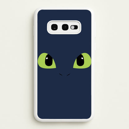 Black Fury Dragon Face  - How To Train Your Dragon Phone Case for Galaxy S10e