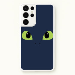 Black Fury Dragon Face  - How To Train Your Dragon Phone Case for Galaxy S21 Ultra