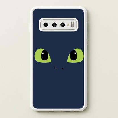 Black Fury Dragon Face  - How To Train Your Dragon Phone Case for Galaxy S10
