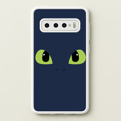 Black Fury Dragon Face  - How To Train Your Dragon Phone Case for Galaxy S10 Plus