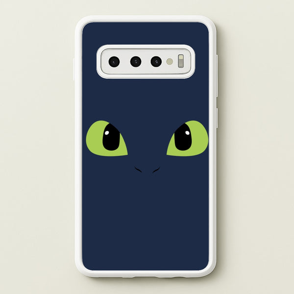 Black Fury Dragon Face  - How To Train Your Dragon Phone Case for Galaxy S10 Plus