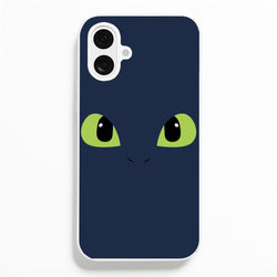 Black Fury Dragon Face  - How To Train Your Dragon Phone Case for iPhone 16 Plus