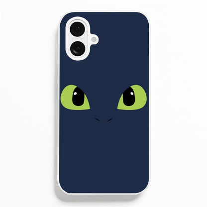 Black Fury Dragon Face  - How To Train Your Dragon Phone Case for iPhone 16 Plus