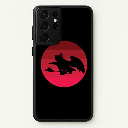 Red Sunset Dragon  - How To Train Your Dragon Phone Case for Galaxy S21 Ultra
