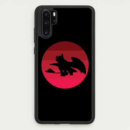 Red Sunset Dragon  - How To Train Your Dragon Phone Case for Huawei P30 Pro