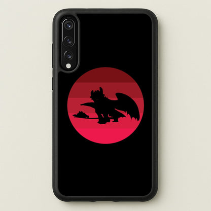 Red Sunset Dragon  - How To Train Your Dragon Phone Case for Huawei P20 Pro