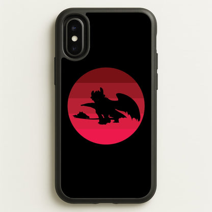 Red Sunset Dragon  - How To Train Your Dragon Phone Case for iPhone X / XS