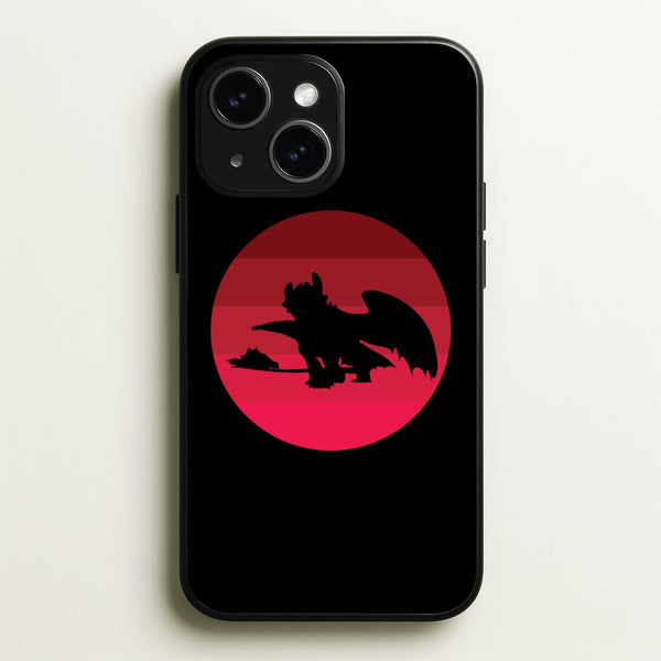 Red Sunset Dragon  - How To Train Your Dragon Phone Case for iPhone 15 Plus