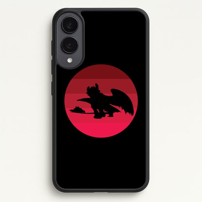 Red Sunset Dragon  - How To Train Your Dragon Phone Case for Galaxy S25 Edge