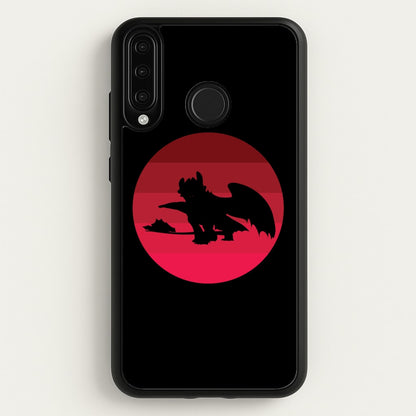 Red Sunset Dragon  - How To Train Your Dragon Phone Case for Huawei P30 Lite