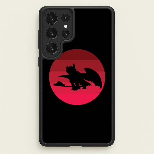 Red Sunset Dragon  - How To Train Your Dragon Phone Case for Galaxy S22 Ultra