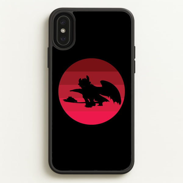 Red Sunset Dragon  - How To Train Your Dragon Phone Case for iPhone XS Max