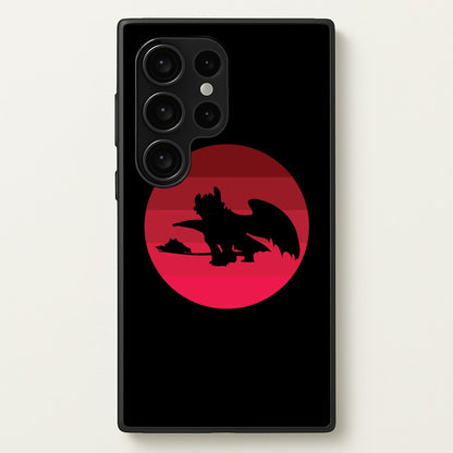 Red Sunset Dragon  - How To Train Your Dragon Phone Case for Galaxy S24 Ultra