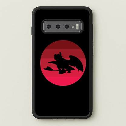 Red Sunset Dragon  - How To Train Your Dragon Phone Case for Galaxy S10 Plus