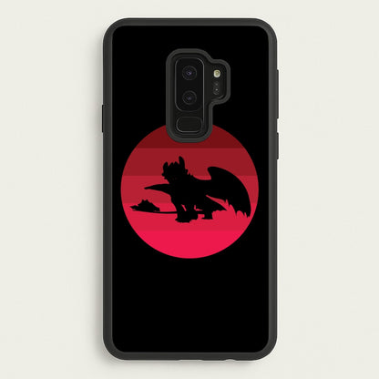 Red Sunset Dragon  - How To Train Your Dragon Phone Case for Galaxy S9 Plus