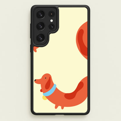 Sausage dog wrapped round - Dachshunds  - Dachshunds Phone Case for Galaxy S23 Ultra