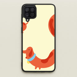 Sausage dog wrapped round - Dachshunds  - Dachshunds Phone Case for Galaxy A12