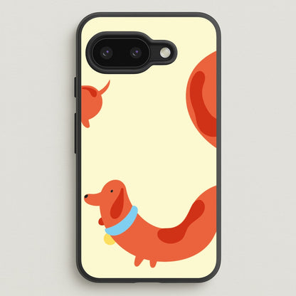 Sausage dog wrapped round - Dachshunds  - Dachshunds Phone Case for Google Pixel 9a