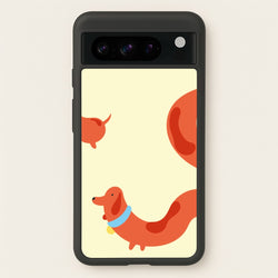 Sausage dog wrapped round - Dachshunds  - Dachshunds Phone Case for Google Pixel 8 Pro