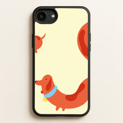 Sausage dog wrapped round - Dachshunds  - Dachshunds Phone Case for iPhone 6 / 7 / 8 / SE