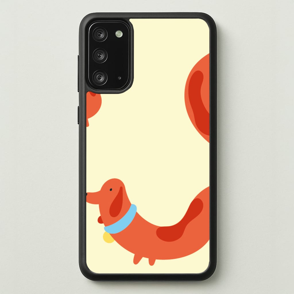 Sausage dog wrapped round - Dachshunds  - Dachshunds Phone Case for Galaxy Note 20